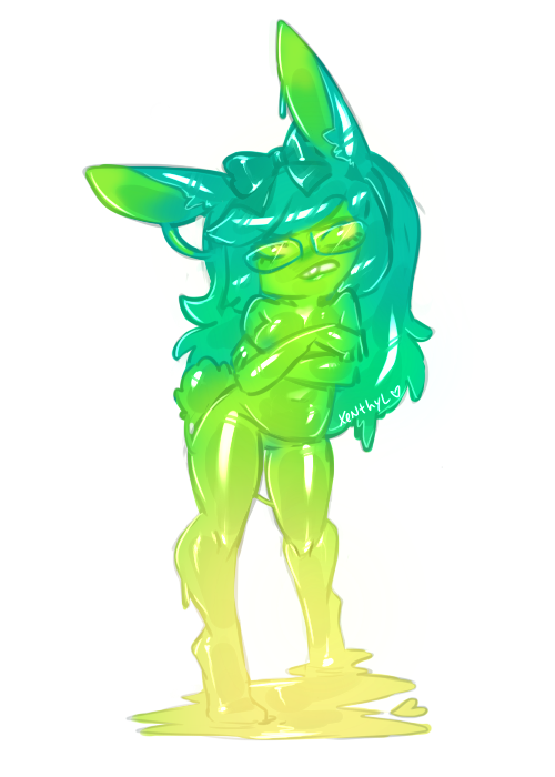 ushi-no-oppai:  I am obsessed with this slime bun artist is Spookyfishstick
