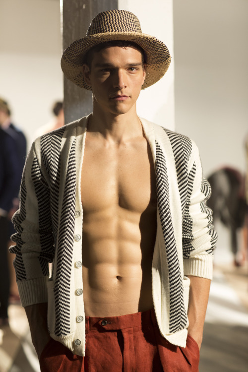 godblessmalemodels:  Alexander Ferrario and Alexandre Cunha @ David Hart S/S 2015 photographed by Lauren Beck. 