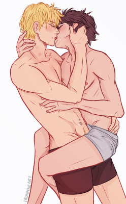 ironnheart:pls ignore all the anatomical errors rip but oikise kissing is my favourite hehe 