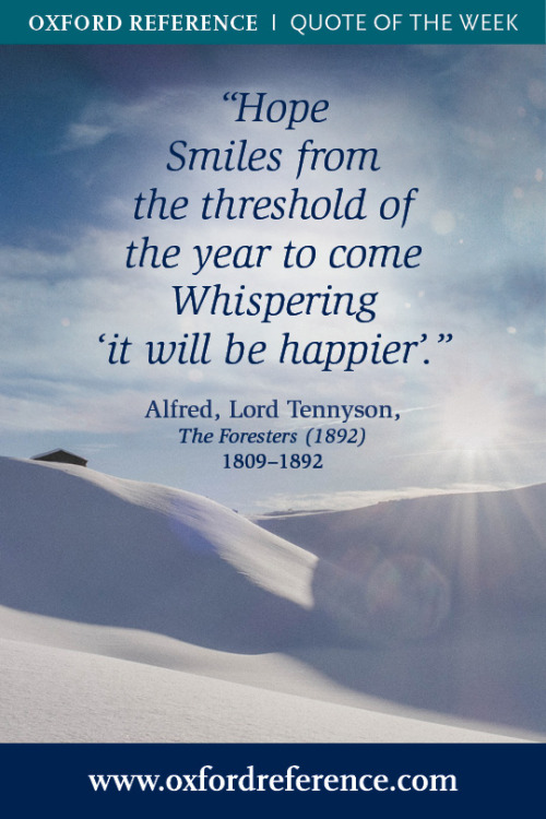 Lord Alfred Tennyson, 1809-1892Happy New Year from Oxford University Press!Image provided by Unsplas