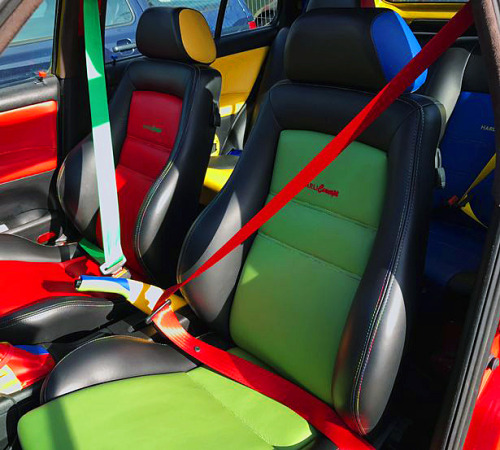 the-illusion-of-sanity:paintedhen:carsthatnevermadeitetc:Volkswagen Golf Harlequin (Harlekin), 1996.