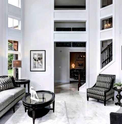 Formal Living RoomAn Illustration Of A Medium-sized Transitional Formal Living Room With A Marble Floor,