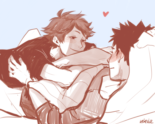 viria: flowers probably bloom when Oikawa smiles sincerely…so does Iwa:D