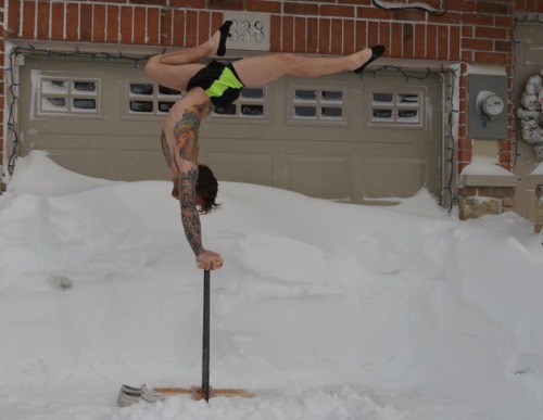 Porn photo Taking snow shoveling to new heights