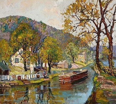 wonderingaboutitall:Delaware And Raritan Canal, Near Lumberville - Fern Isabel Coppedge