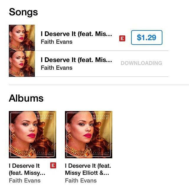I Need Everybody To Show Love & Support My Sis @therealfaithevans & Download Her New Single #IDeserveIt Ft. Missy Elliott On ITunes Right Now!! This Joint Is 🔥🔥🔥 Love You Fizzy.. #BigFamily #TeamFizzy #TeamProlific 🙌 (at I Deserve It On Itunes)