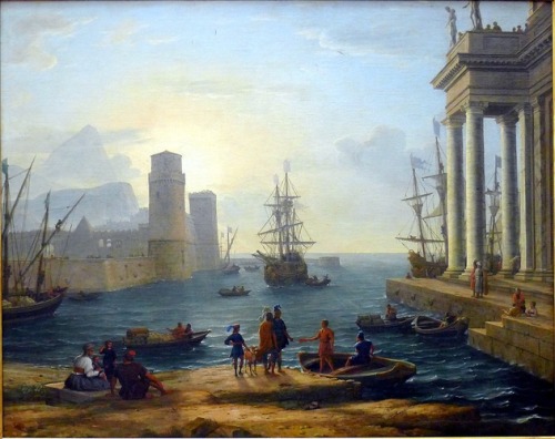 Embarkation of Ulysses, 1646, Claude LorrainMedium: oil,canvas
