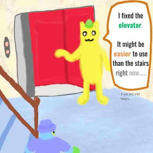 Who? Whatever! - Episode 10 - Convenient Elevator - The Stairs Just Seemed A Bit Too Much For One Plushie.