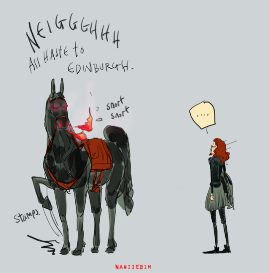 The exact moment Crowley noped out of Edinburgh and resolved to go find Aziraphale at the Globe theatre. London to Edinburgh...