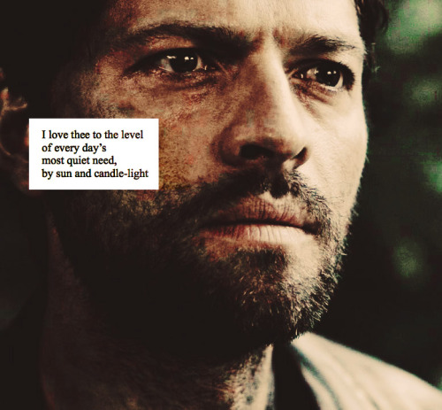 freckles-and-wings:  Deancas + PoetryHow do I love thee? Let me count the ways. (x)