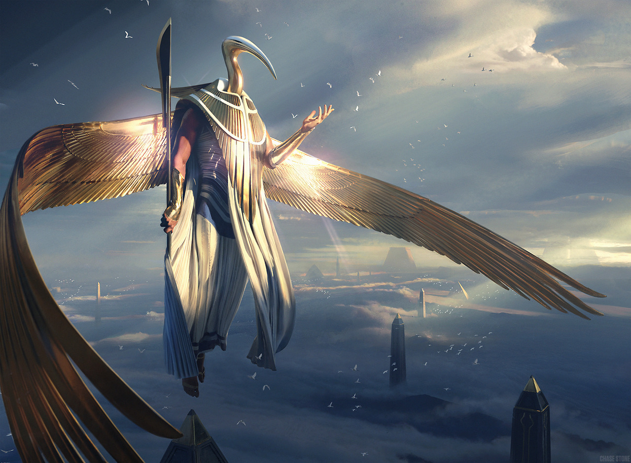 chase-stone: The Gods of Amonkhet:  Oketra, Kefnet, Bontu, Hazoret, and Rhonas.Art