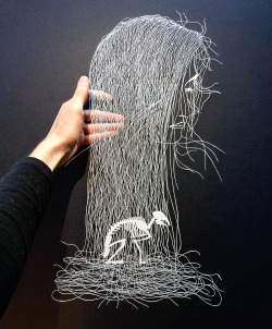 itscolossal:  New Meticulous Cut Paper Illustrations