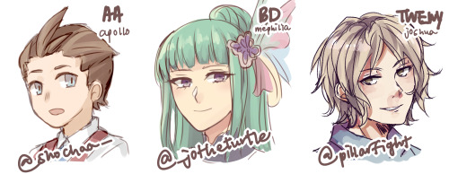 kesamoe: i did the fav chara thing on twitter and i combined it with the imitate art style thing ar
