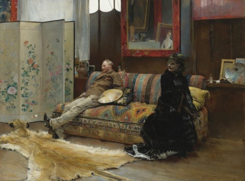 Pascal Dagnan-Bouveret - Bouderie (Gustave Courtois dans son atelier) - 1880