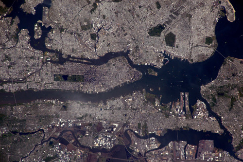New York City photographed by Tim Peake, 9 May 2016