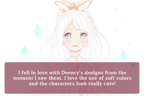 fancureconfessional: “I fell in love with Deency’s designs from the moment I saw them. I