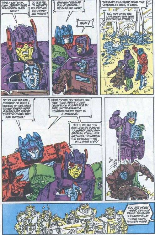 Pages from Marvel’s Transformers #71-75. Author Simon Furman, Artists Andrew Wildman and Geoff Senio