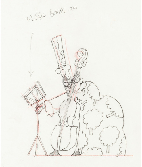 talesfromweirdland:Rare original drawings from The Beatles’ animated feature, Yellow Submarine (1968