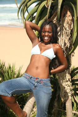 goasistas:  Malibu from Metart is one of my favorite ebony sistas! &lt;3 I love the happy and smart look on her face :) I also love her body, especially her perfect round chocolate butt - how I’d like to kiss it! Story idea: Malibu goes to a beach