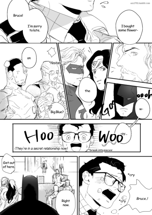 Old superbat comics drawn in Feb. I drew it for request. I can’t remember the exact sentence h