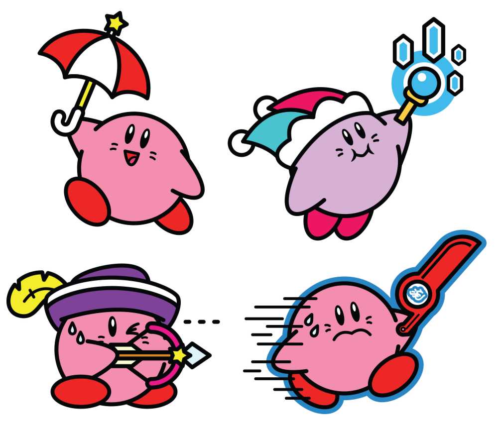 moandhiscar:  Did some Kirby’s Adventure-styled requests for a drawthread. 