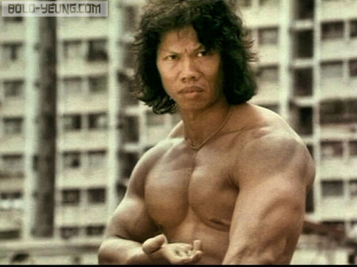 Bolo Yeung: • Height: 5’6″
• Alias: The Beast from the East, The Chinese Hercules, Chong Li
• Career: Over 50 movies
• Appearances: Enter the Dragon, Bloodsport
• Trained in various forms of martial arts including Wing Chun, prefers the style of...