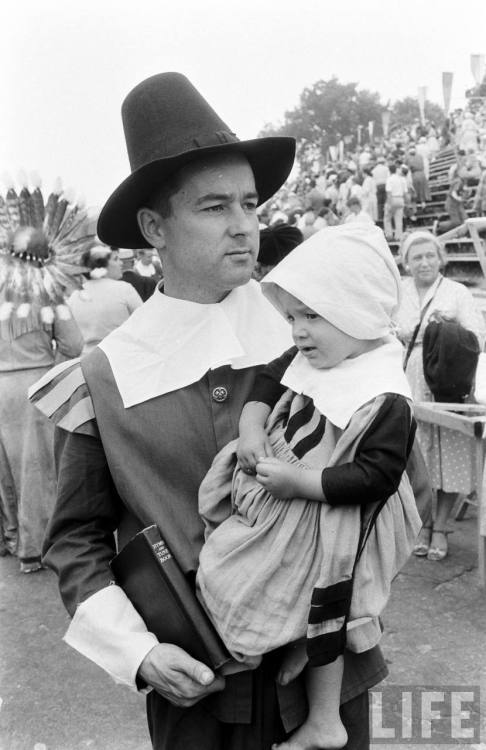 Awaiting the arrival of Mayflower II(Yale Joel. 1957?)