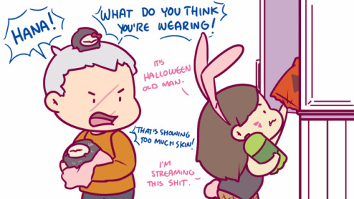 nalintant:  Gabe and Jack have bunny suite laying around because….reasons….Halloween is scary.My Bean Pillow are now in the shop for pre-order!!!For more info click HERE