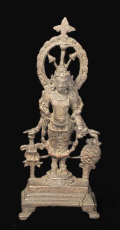 Vishnu, bronze from Nalanda, Bihar