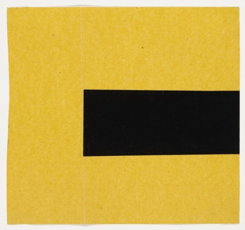 Black and Yellow from the series Line Form Color, Ellsworth Kelly, 1951, MoMA: Drawings and PrintsGi