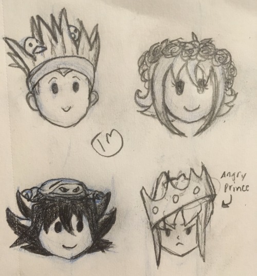 Presenting: a bird invasiona Flower child a crab on a crab child an angry King prince,I love the