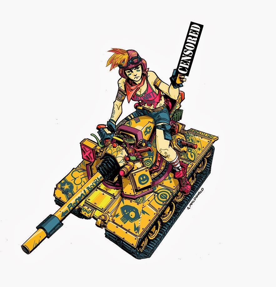 love-and-radiation:  Andy MacDonald’s Tank Girl.