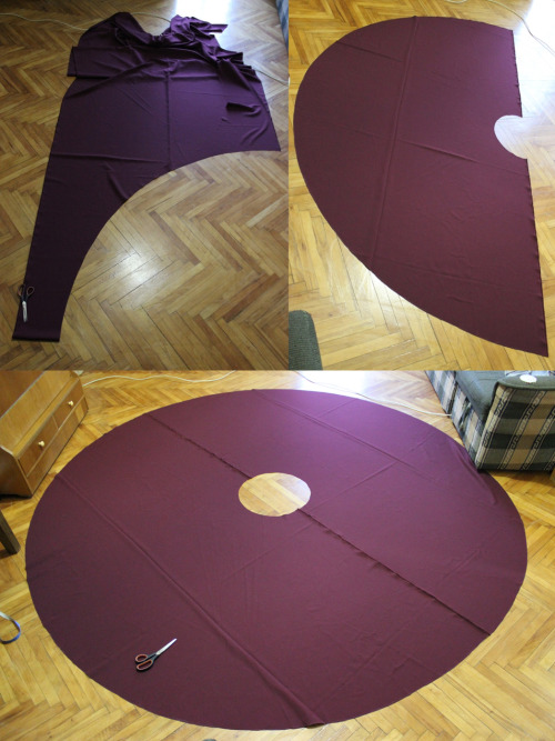 cervirae: reconfemmandoforares: thecarvingwitch: crafts-chicks-and-cats: Making the burgundy dress. 