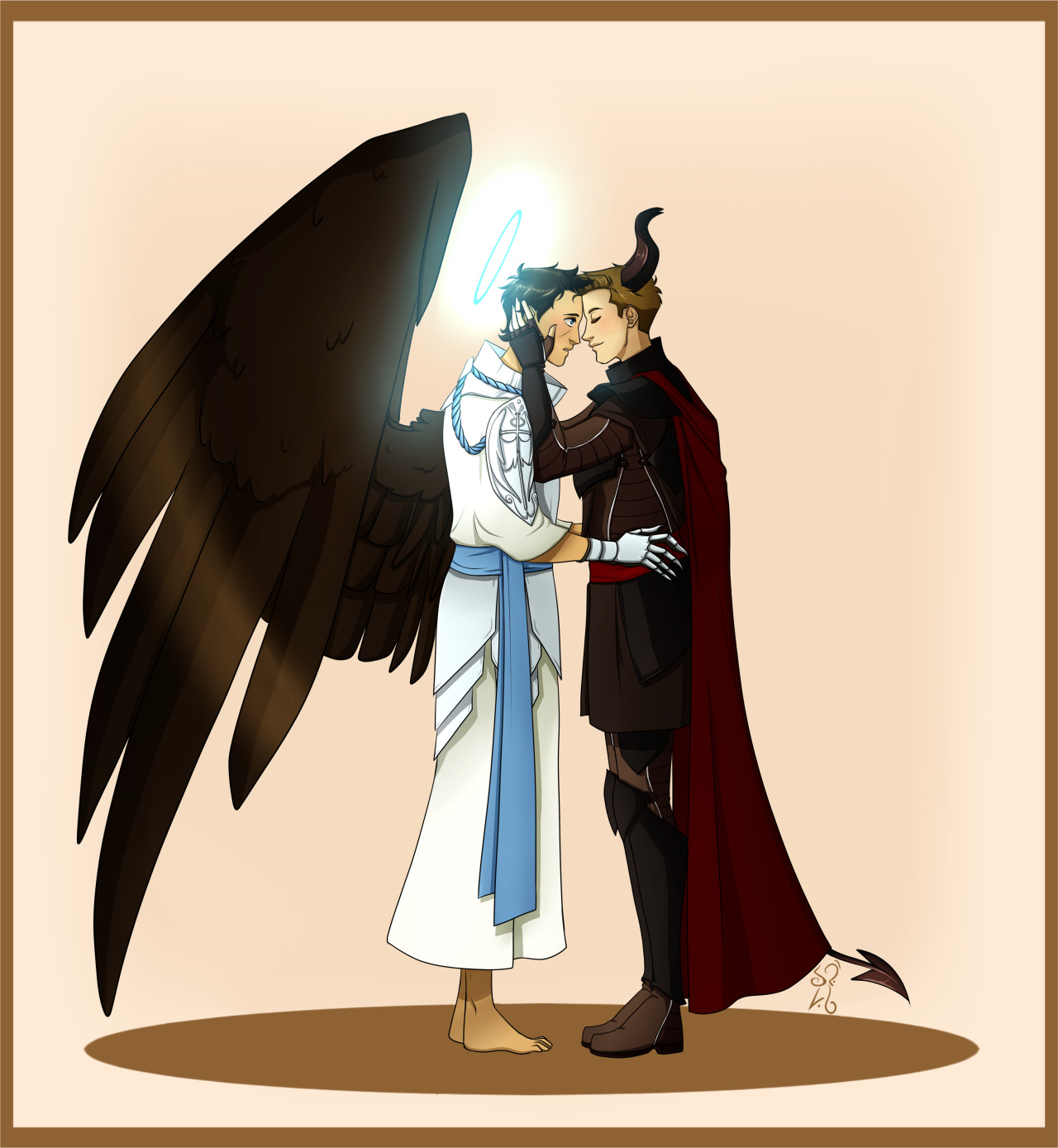 Fem!Dean and male!Cas fanart by screamingromeo. I've been looking