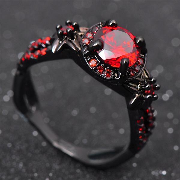 thebrokeboutique:  Ruby Red // Blue Saphire  
