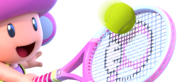 suppermariobroth: In the official artwork for Mario Tennis: Ultra Smash, the tennis balls do not appear in reflections, while all other objects do. Two pieces of artwork where this is most notable are an image of Toadette about to hit the ball with her