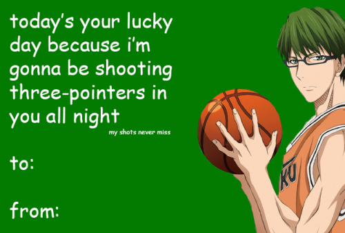 leonlimey: yamazakiz-deactivated20140714: a compilation of Kurobasu Valentine’s Day Cards I ma