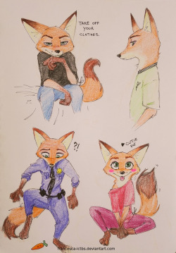 juantriforce042: francesca-ictbs:    Time to play with Nick, this requires more time than Judy, but it’s funny anyway^^The last outfit is very weird…I know! XD  OMG the first and the last one AhhhhIloveit X3 &lt;3