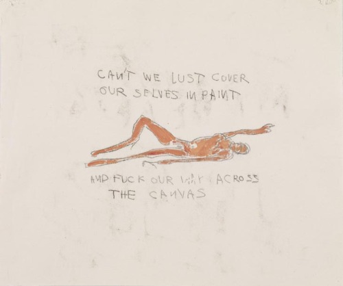 vvni:  In 1974, Joseph Beuys did a performance called I Love America, and America Loves Me where he lived in a gallery with a wild coyote for seven days as a symbolic act of reconciliation with nature. In 1996, Tracey Emin lived in a locked room in