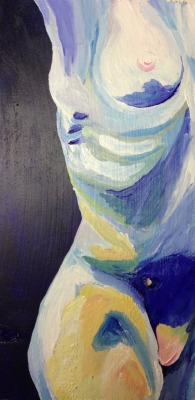 jib—reel: blue nude Acrylic on wood 2013