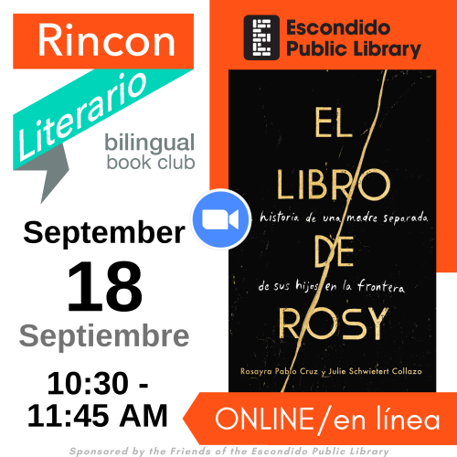 Rincón Literario meets again on Zoom tomorrow at 10:30 a.m.!We&rsquo;ll be discussing &ldquo;The Boo