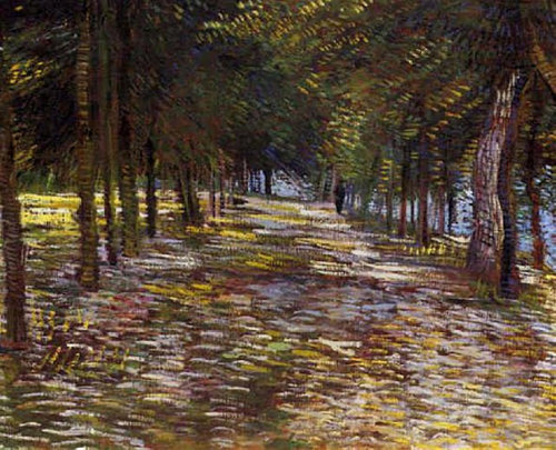 Avenue in Voyer d'Argenson Park at Asnieres - Vincent van Gogh,1887.Post impressionismOil on canvasP