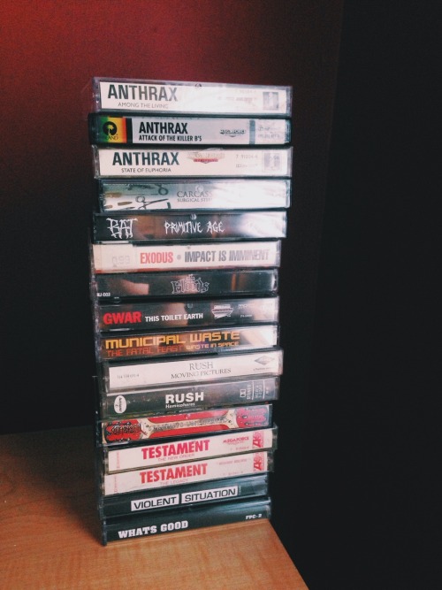 miserable-failure:  My tape collection getting pretty strong