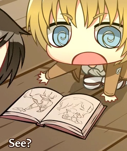 ataraxiansmile:  Those sure are naked chibis posing in 3DMG straps. 