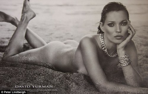 Porn photo Kate Moss nude in a David Yurman Jewelry