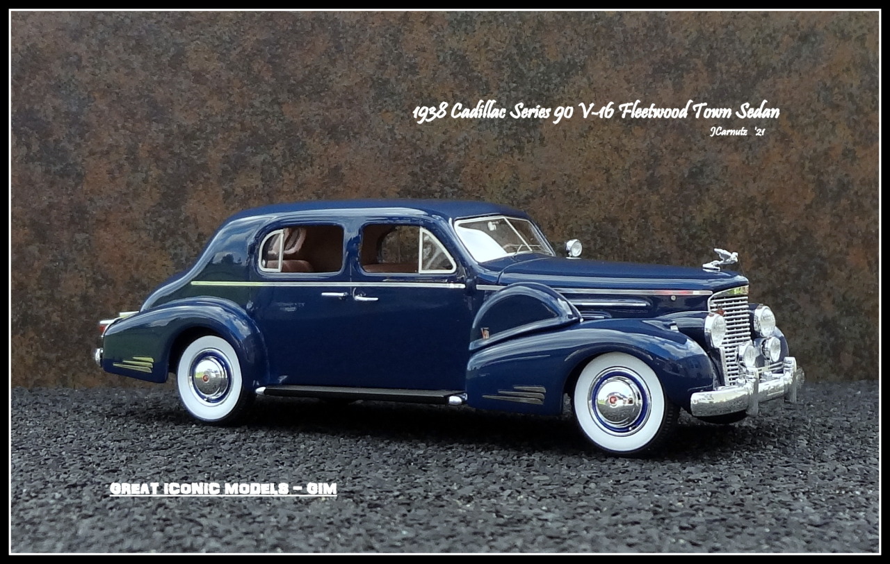 1/43 GLM Cadillac V16 Series 90 Fleetwood Sedan Covertible Black 1938 GLM124501