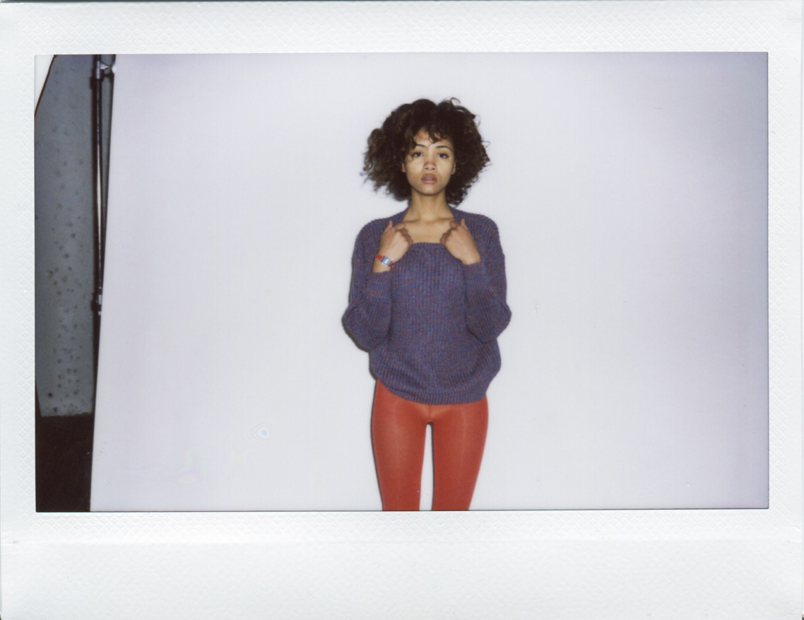 americanapparel:  Mika in the Recycled Fisherman Pullover. 
