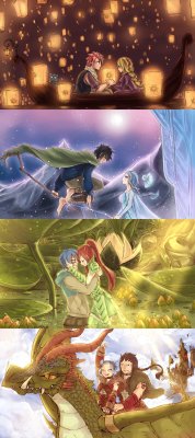 roses-dont-last-forever:  Fairy Tail crossovers by black2sun2     