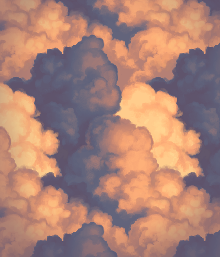 I guess my brain needed some clouds and repeating tiling. (this version of the image does not create a seamless repeat though, I cropped it so it wouldn’t tile properly)