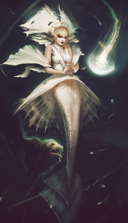 fantasy-art-engine:Deep Blue by Wakkawa